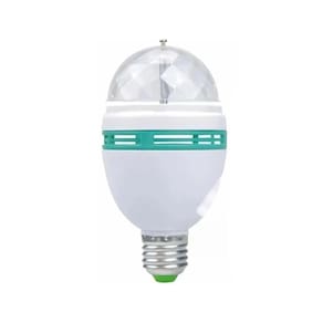 Lâmpada de led giratória colorida 3w rgb balada dj