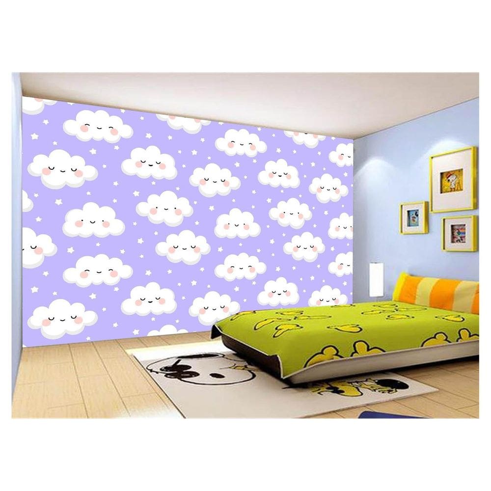 Papel De Parede 3D Infantil Nuvens Babê Baby 3,5M Azs313