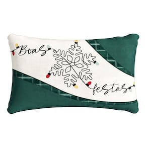 Almofada Natalina Baguete Flocos Light 445497 35X55Cm