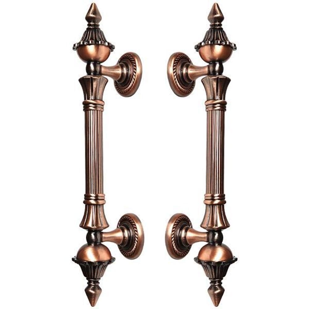 Puxador duplo porta classic 260mm cobre máxima metais