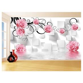 Papel De Parede 3D Floral Textura Sala Flores 3,5M Xfl335