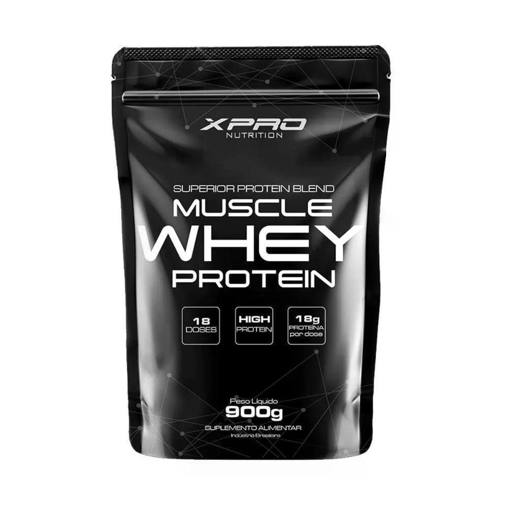 Muscle whey protein chocolate refil 900g suplemento