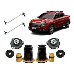 Kit coxim batente bieleta dianteira fiat toro 2016 2017 2018