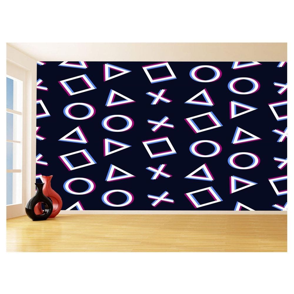 Papel De Parede 3D Infantil Controles Botões Ps 3,5M Azs345