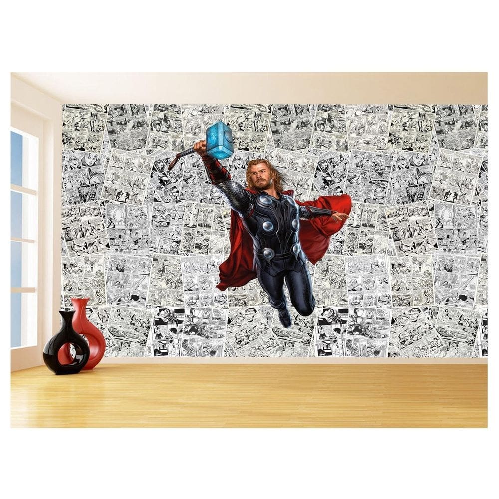 Papel De Parede 3D Heróis Página Quadrinhos Hq 3,5M Nhma131
