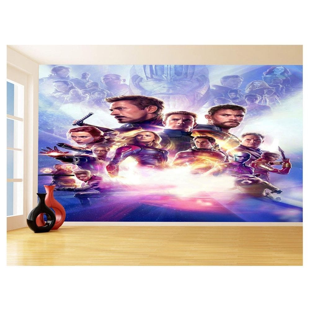 Papel De Parede 3D Heróis Vingadores Ultimato 3,5M Nhma287