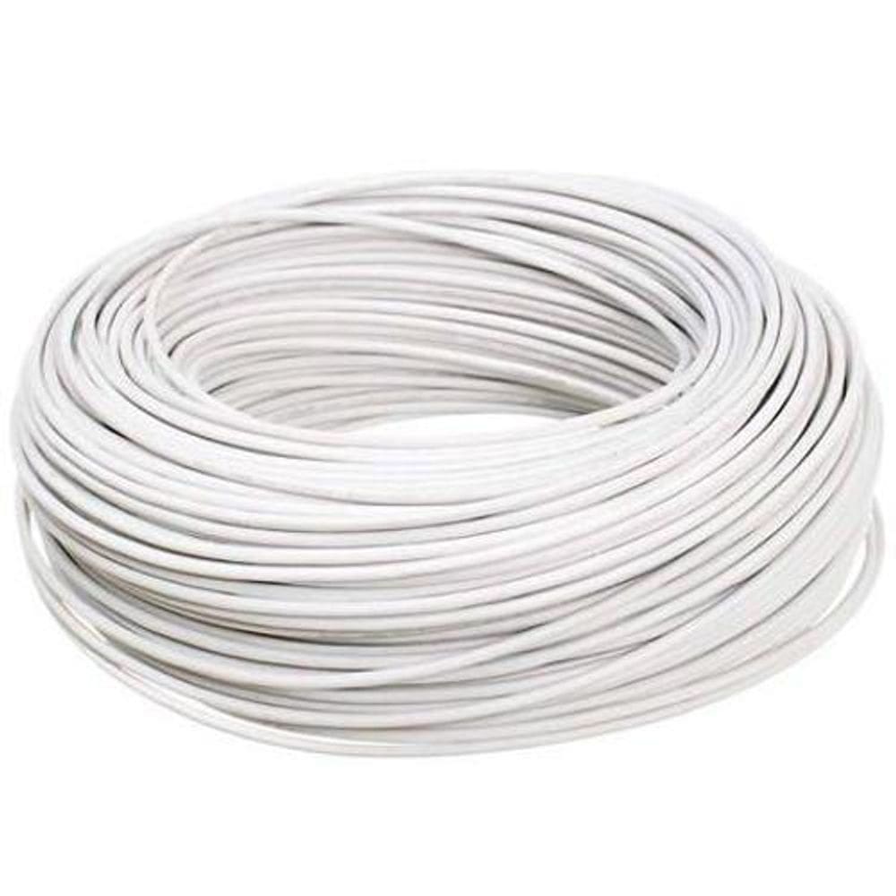 Fio cabo flexível 4 mm branco- 30 metros