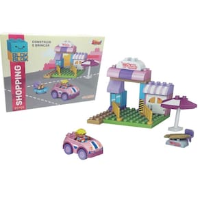 Blocos de montar blok blok shopping com carrinho 31 peças