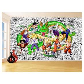 Papel De Parede Dragon Ball Goku Vegeta Anime 3,5M Dbz127