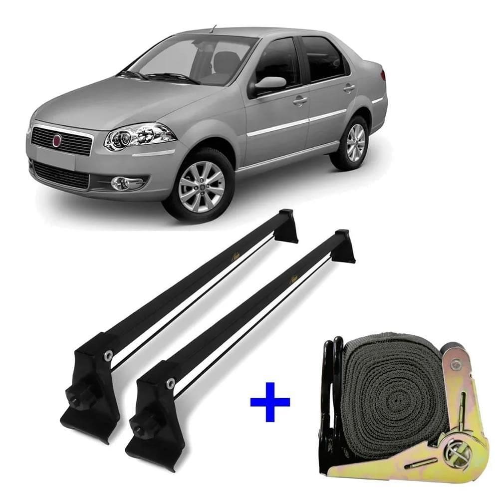 Rack teto bagageiro fiat siena 1999 até 2016 vhip e cinta
