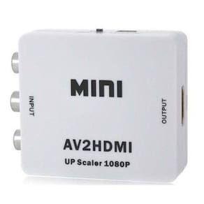 Mini conversor adaptador av2hdmi av para hdmi rca full hd