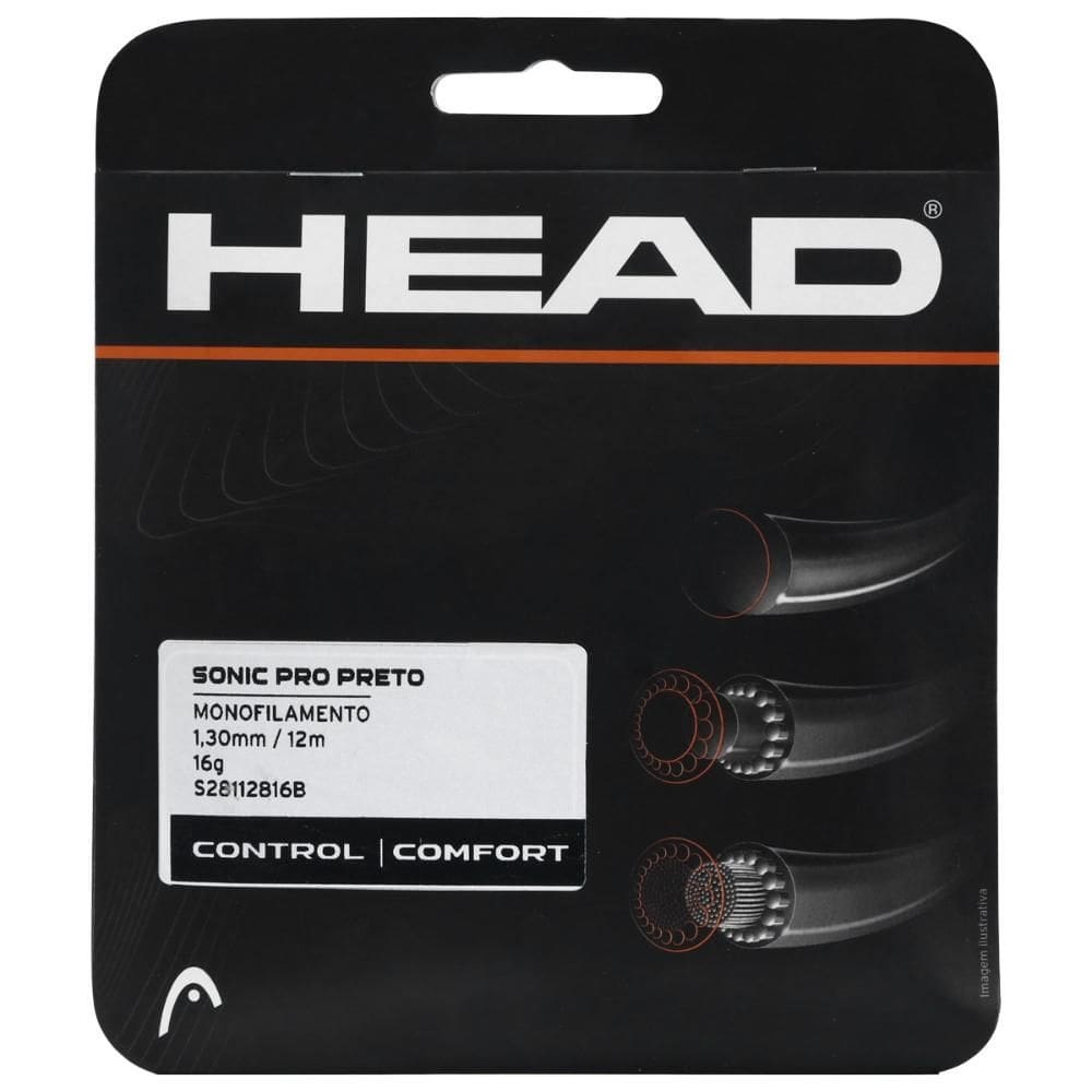 Corda Head Sonic Pro 16L 1.30mm Preta Set Individual