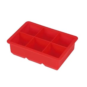 Forma de silicone para gelo 6 cubos - mor
