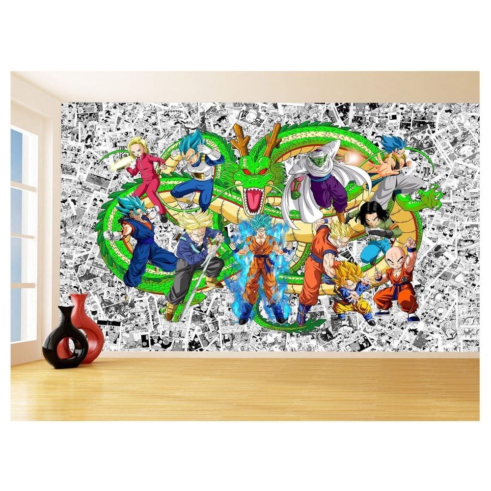 Papel De Parede 3D Dragon Ball Goku Vegeta Anime 3,5M Dbz98