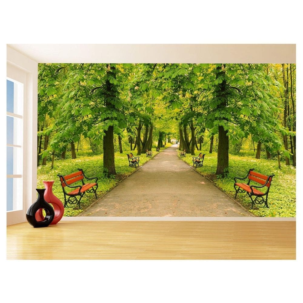 Papel De Parede 3D Estrada Caminho Paisagem 3,5M Nes131
