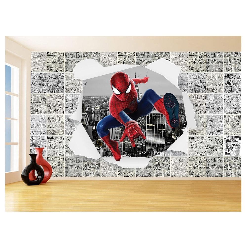 Papel De Parede 3D Heróis Página Quadrinhos Hq 3,5M Nhma225