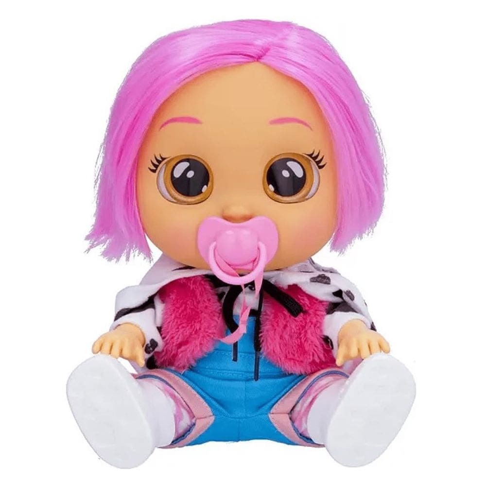 Boneca crybabies dressy dotty dálmata com cabelo multikids