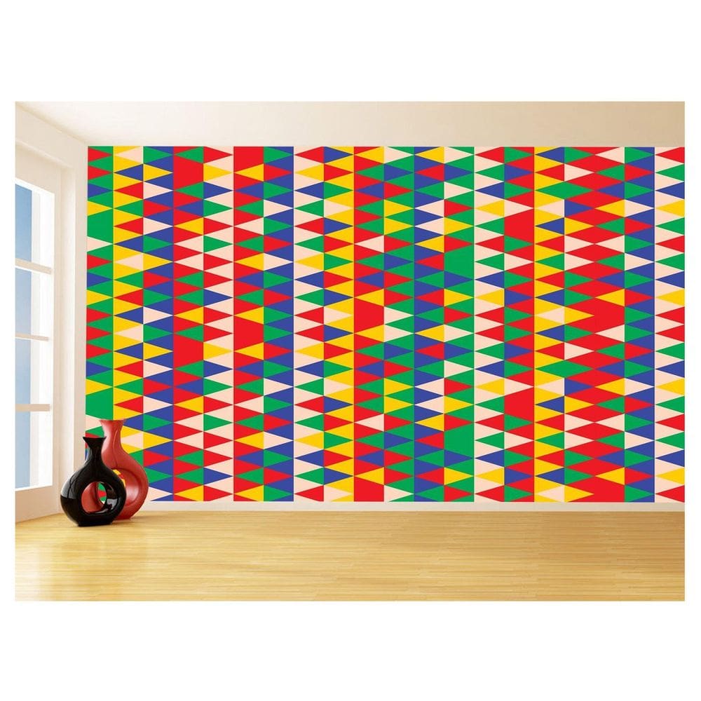 Papel De Parede Geométrico Triângulos Abstrato 3,5M Gmt87