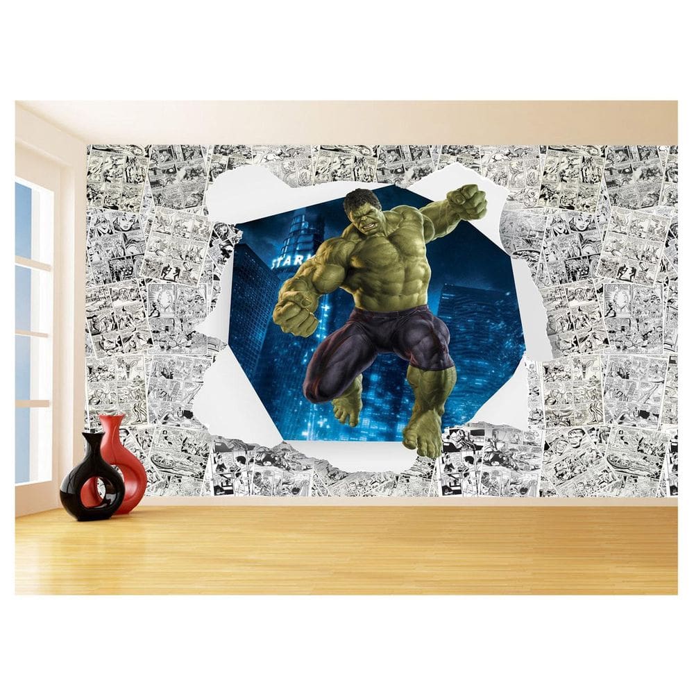 Papel De Parede 3D Heróis Página Quadrinhos Hq 3,5M Nhma200