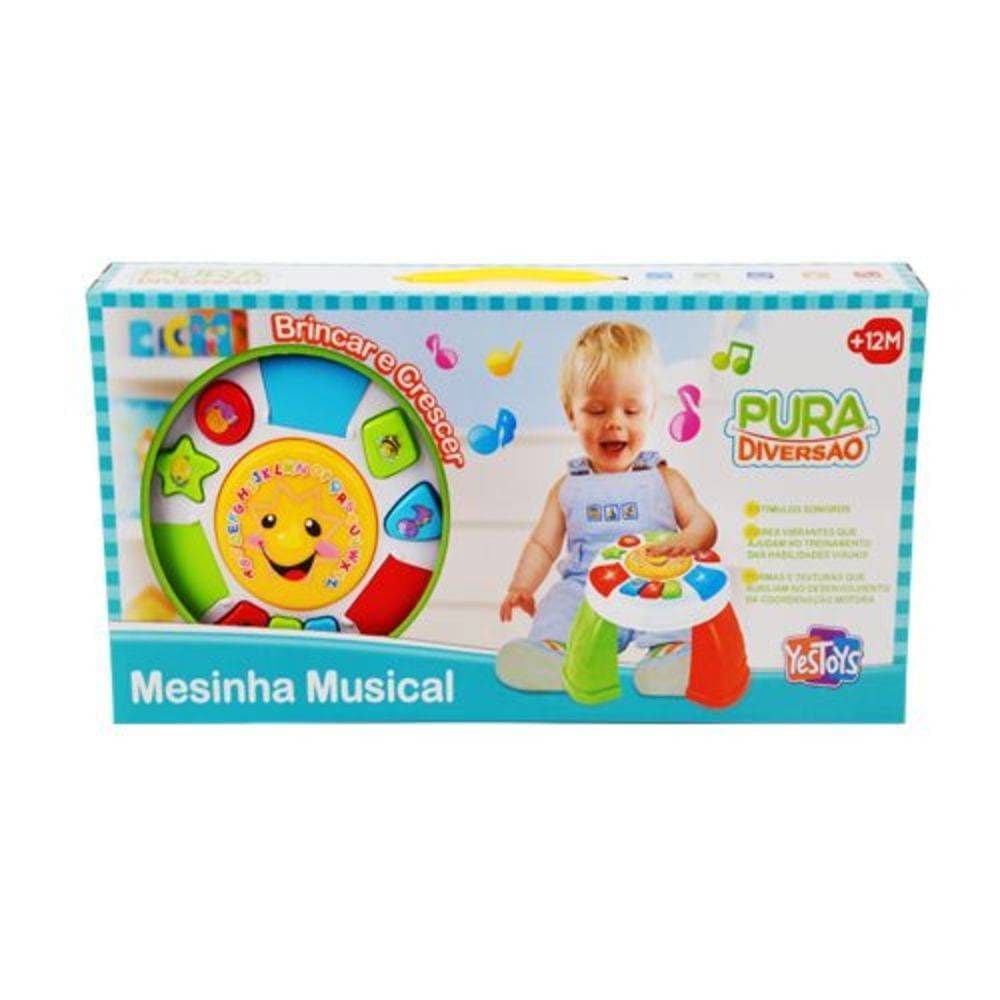 Brinquedo mesinha musical pura diversão yes toys 20089