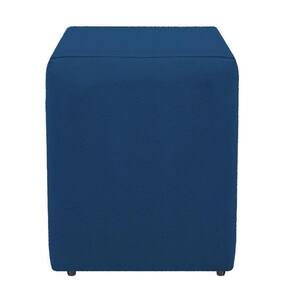 Puf puff dado quadrado suede azul marinho para sala recepção
