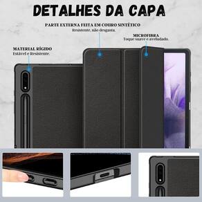 Case magnética suporte caneta para galaxy tab s7fe 12.4 t730