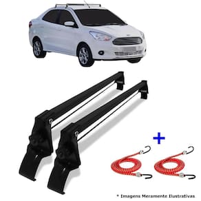 Rack teto ford ka hatch e sedan 14 a 2019 + 2 elástico carga