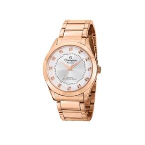 Relogio feminino champion rose com pedra strass ch24759z