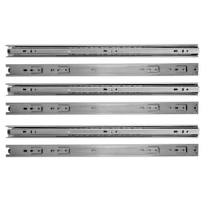 Kit 8 corrediças telescópica 45cm para gaveta trilho 4 pares
