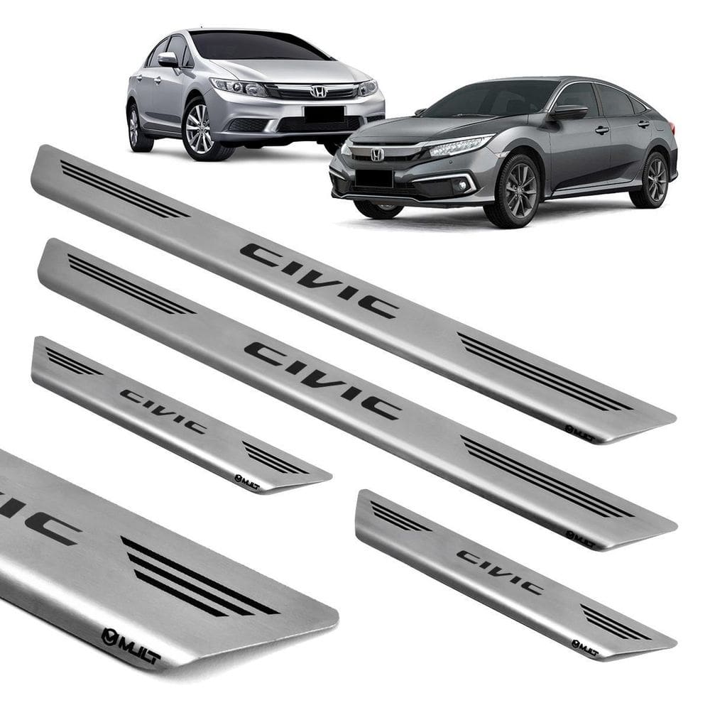 Soleira aço inox escovado porta  mult civic 2017