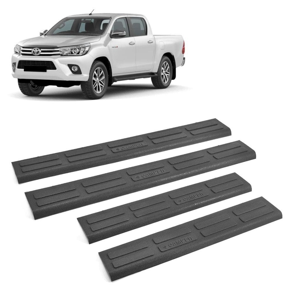 Soleira porta plástico injetado cinza hilux dupla