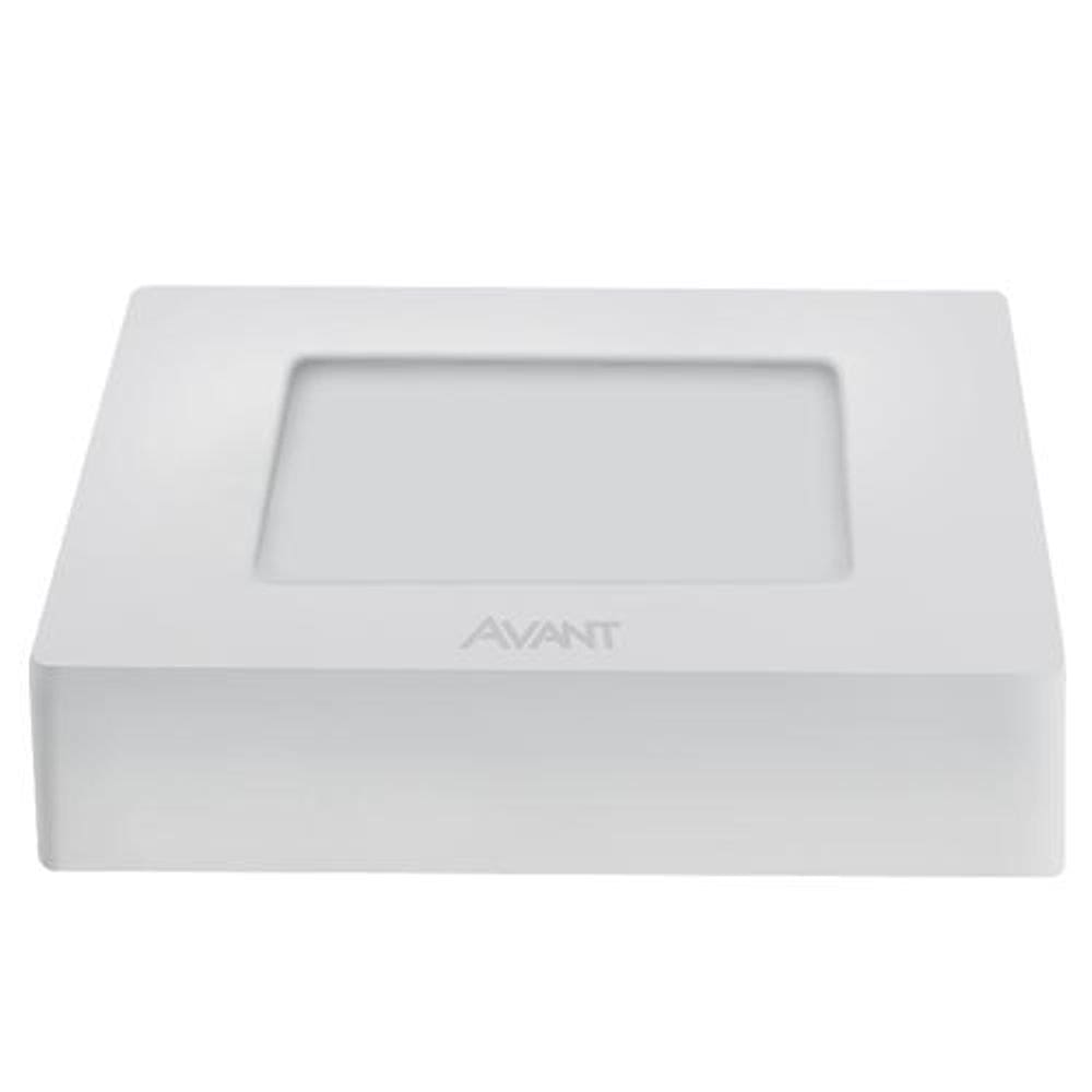 Luminária Quadrada Sobrepor 12W 1050M Bivolt 4000K 17X17Cm