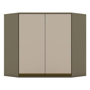 Armário Aéreo Évelin Canto Obliquo 2 Portas 83 cm Duna Cristal – Henn