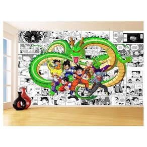Papel De Parede Dragon Ball Goku Vegeta Anime 3,5M Dbz178
