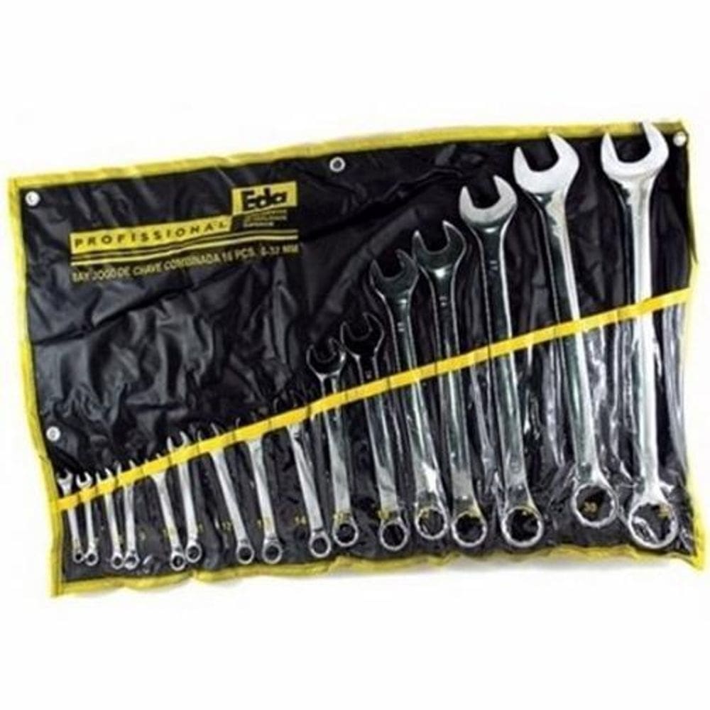 Jogo chave combinada cv 16 pcs 6-32mm 8ay eda