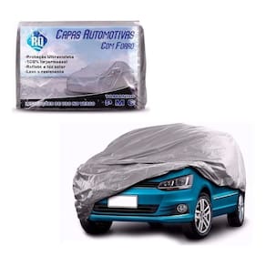 Capa carro proteção tamanho g impermeável com forro central cinza grande