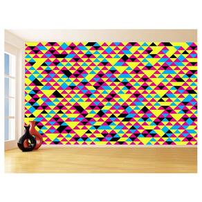 Papel De Parede Geométrico Triângulos Abstrato 3,5M Gmt55