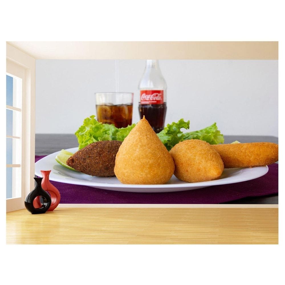 Papel De Parede Alimentos Salgados Coxinha Bar 3,5M Al536