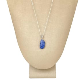Pingente prata 950 lápis lazuli polida legítima - p. vecchio