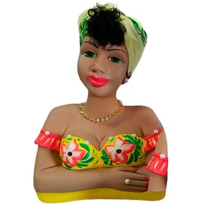 Boneca Namoradeira Morena Grande 42cm Amarela
