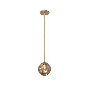 Pendente moderno jabuticaba dourado 1 globo de vidro