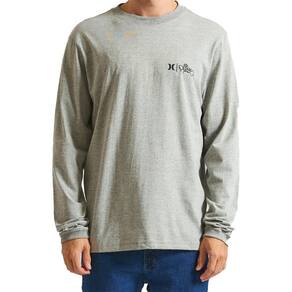 Camiseta Hurley Manga Longa Euro 22 WT24 Mescla Cinza