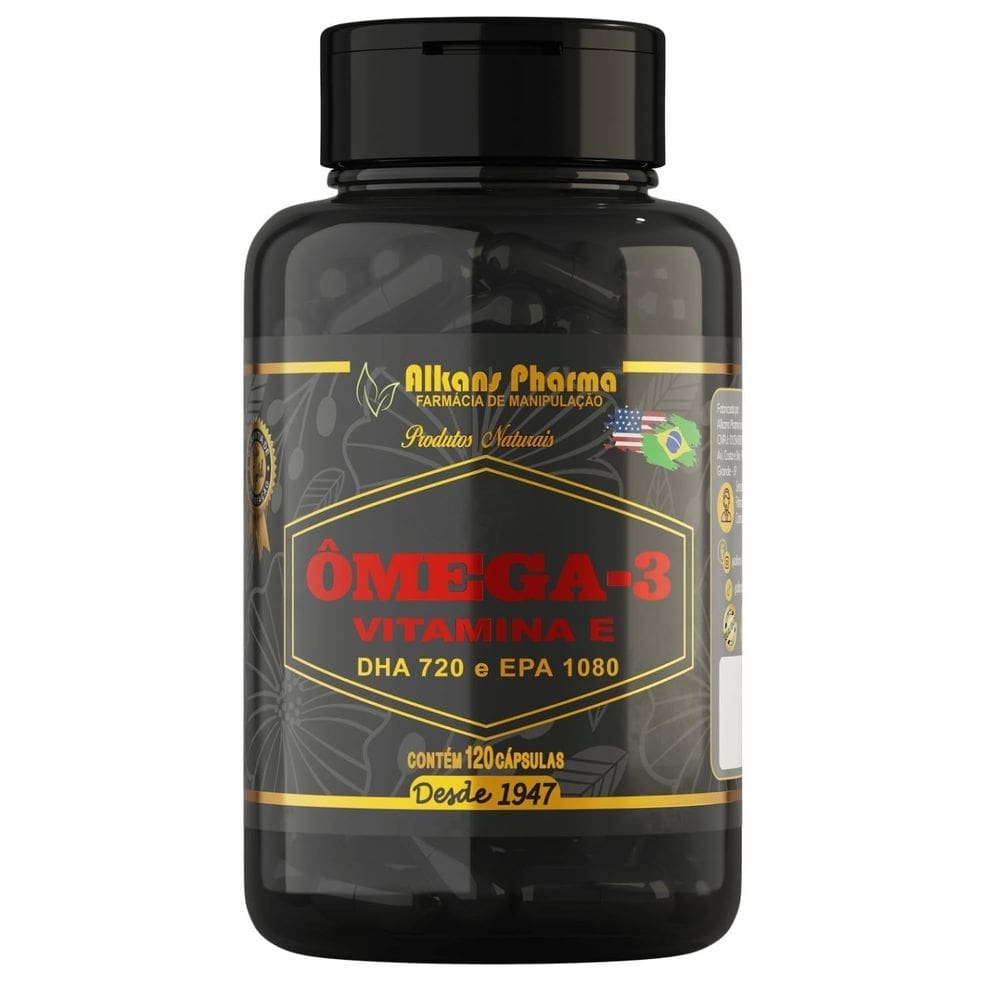 Ômega-3 e vitamina e dha 720 mg e epa 1080 mg 120 cápsulas
