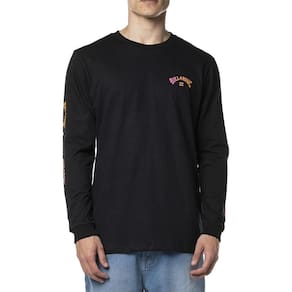 Camiseta Billabong Manga Longa Snaking Arches WT24 Preto