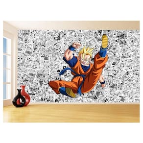 Papel De Parede 3D Dragon Ball Goku Gohan Anime 3,5M Dbz606
