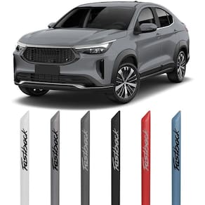 Jogo friso lateral pintado fastback 2022 em diante prata bar