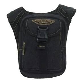 Pochete de perna em lona masculina preto ja8011