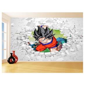 Papel De Parede 3D Dragon Ball Goku Vegeta Anime 3,5M Dbz49