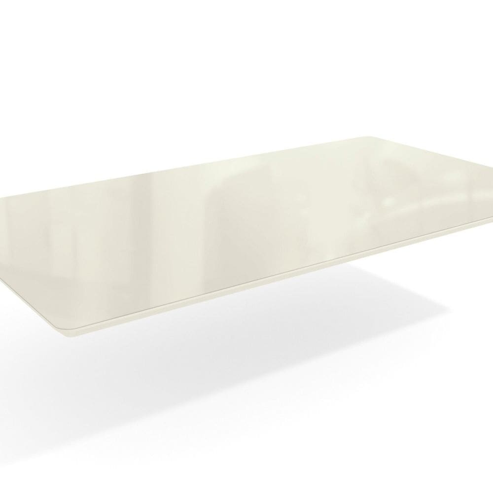 Tampo de Mesa de Jantar Com Vidro 160x90 Off Withe