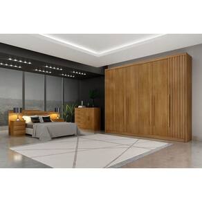 Guarda Roupa Casal 6 Portas 8 Gavetas - Orfeus Ripado-Cumaru - Móveis Novo Horizonte